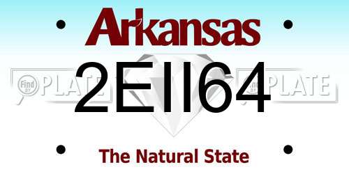 2EII64 Arkansas License Plate