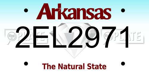 2EL2971 Arkansas License Plate