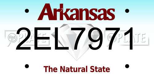 2EL7971 Arkansas License Plate