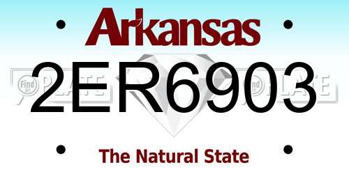 2ER6903 Arkansas License Plate