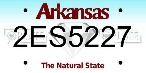 2ES5227 Arkansas License Plate