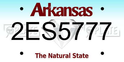 2ES5777 Arkansas License Plate