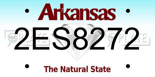2ES8272 Arkansas License Plate