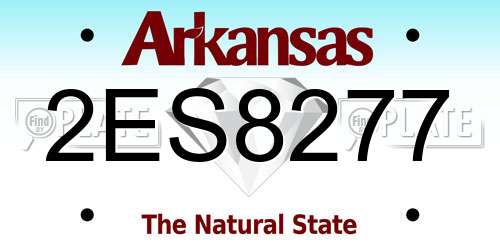 2ES8277 Arkansas License Plate