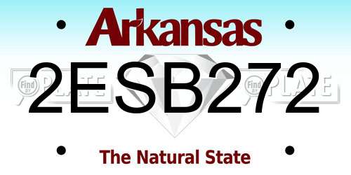 2ESB272 Arkansas License Plate