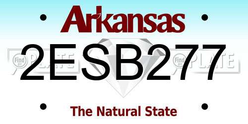 2ESB277 Arkansas License Plate