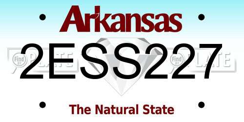 2ESS227 Arkansas License Plate