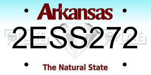 2ESS272 Arkansas License Plate