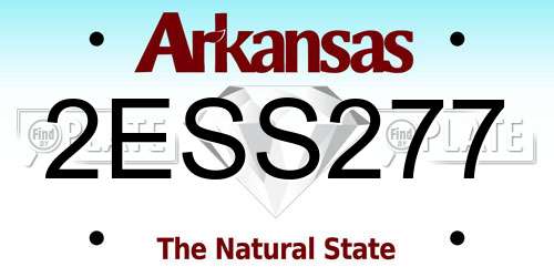 2ESS277 Arkansas License Plate