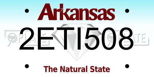 2ETI508 Arkansas License Plate