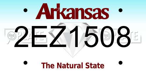 2EZ1508 Arkansas License Plate