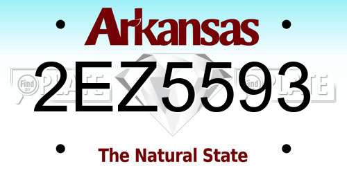 2EZ5593 Arkansas License Plate