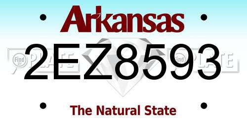 2EZ8593 Arkansas License Plate
