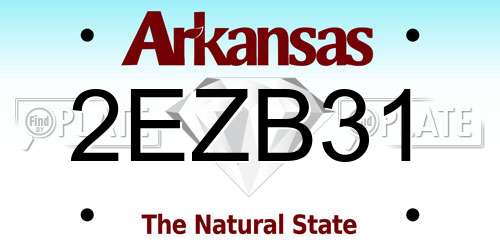 2EZB31 Arkansas License Plate