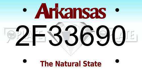 2F33690 Arkansas License Plate