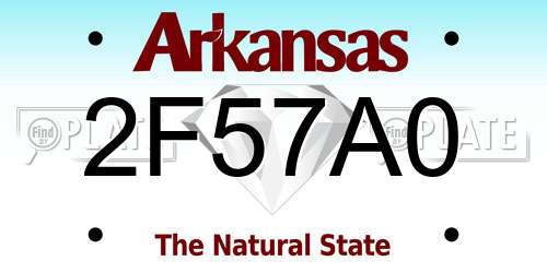 2F57A0 Arkansas License Plate