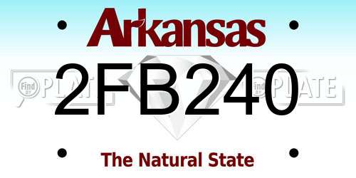 2FB240 Arkansas License Plate