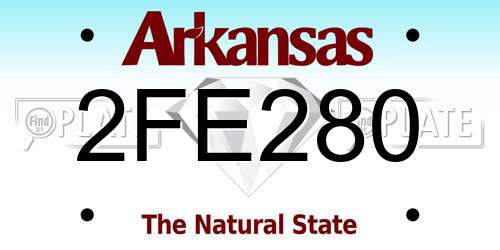 2FE280 Arkansas License Plate
