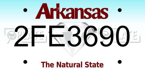 2FE3690 Arkansas License Plate