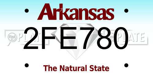 2FE780 Arkansas License Plate