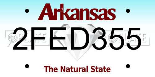 2FED355 Arkansas License Plate