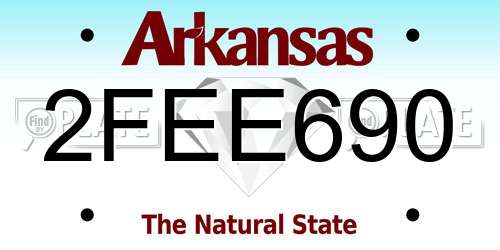 2FEE690 Arkansas License Plate