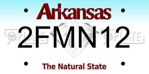 2FMN12 Arkansas License Plate