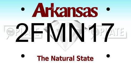 2FMN17 Arkansas License Plate