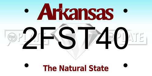 2FST40 Arkansas License Plate