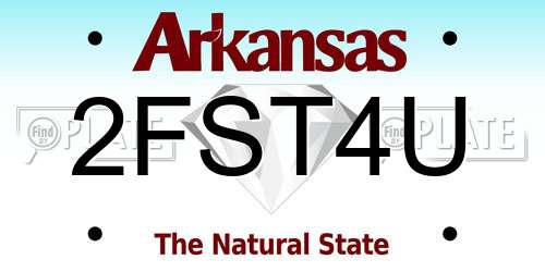 2FST4U Arkansas License Plate