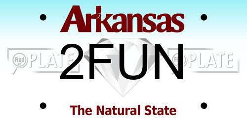 2FUN Arkansas License Plate