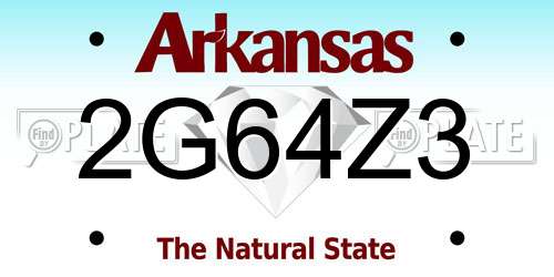 2G64Z3 Arkansas License Plate
