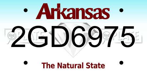 2GD6975 Arkansas License Plate
