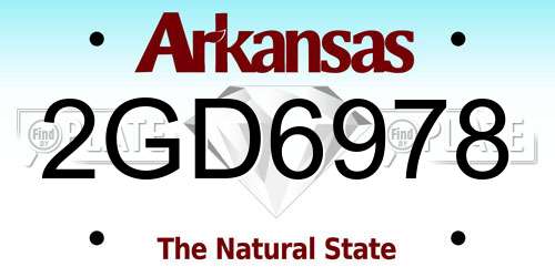 2GD6978 Arkansas License Plate