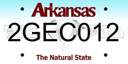 2GEC012 Arkansas License Plate