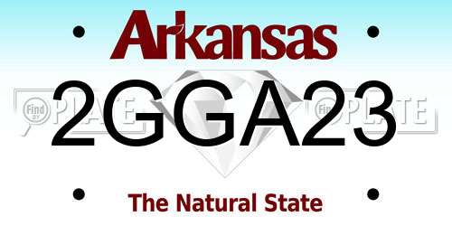 2GGA23 Arkansas License Plate