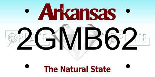 2GMB62 Arkansas License Plate