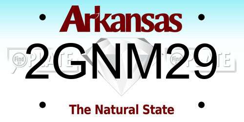 2GNM29 Arkansas License Plate