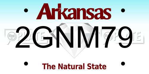 2GNM79 Arkansas License Plate