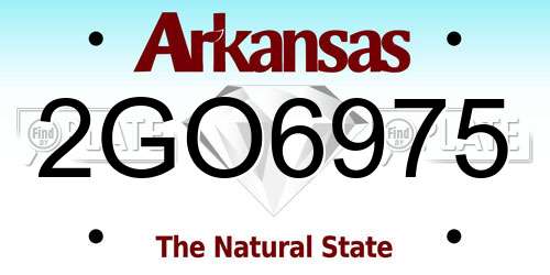 2GO6975 Arkansas License Plate