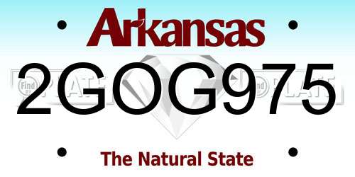 2GOG975 Arkansas License Plate