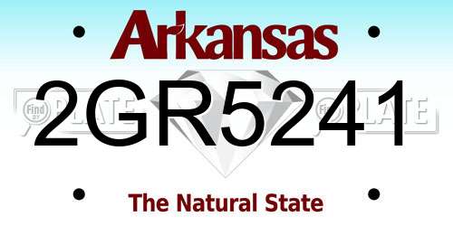 2GR5241 Arkansas License Plate