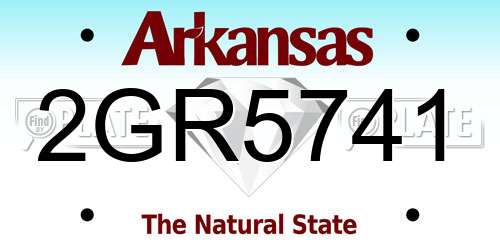 2GR5741 Arkansas License Plate