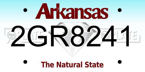 2GR8241 Arkansas License Plate