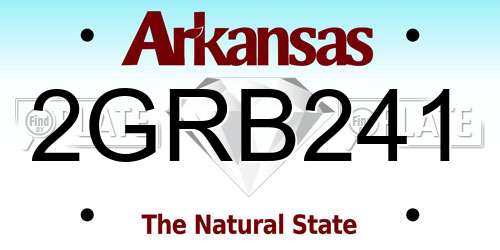 2GRB241 Arkansas License Plate