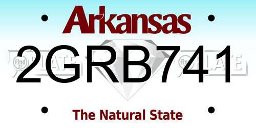 2GRB741 Arkansas License Plate