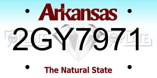 2GY7971 Arkansas License Plate