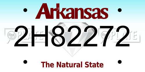 2H82272 Arkansas License Plate