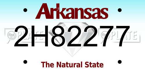 2H82277 Arkansas License Plate