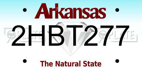 2HBT277 Arkansas License Plate
